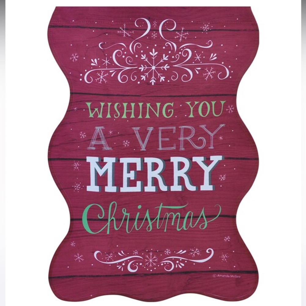 Rain or Shine Wishing You A Very Merry Christmas 2 Sided Garden Flag